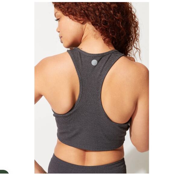 Threads 4 Thought Kensi Heather Charcoal Rib Racerback Sports Bra Size XL - Picture 2 of 11